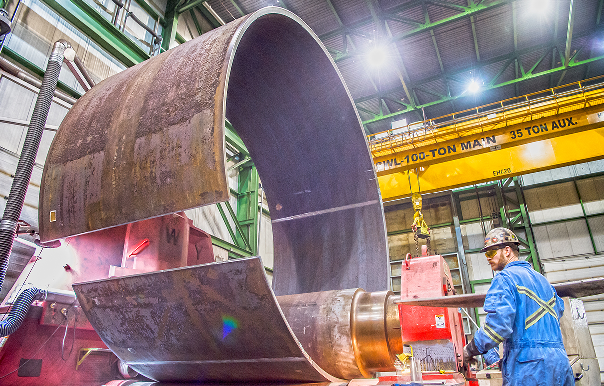 Edmonton Exchanger Pressure Vessel Plate Rolling